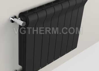 Дизайнерски алуминиев радиатор OTTIMO H600 ЧЕРЕН МАТ