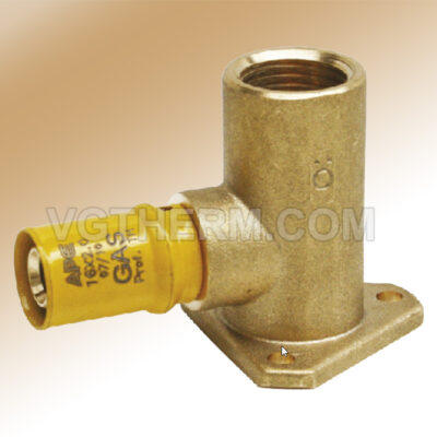 Прес-връзка за газ - Ъглова за стена APE - 16x1/2" Ж
